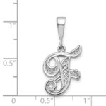10KW Filigree Initial F Pendant - Image 3