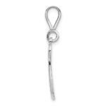 10KW Filigree Initial W Pendant - Image 2