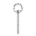 14KW Satin Diamond-cut Letter A Initial Charm - Image 2