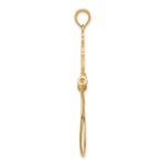 14k Polished Ribbon Charm Holder Pendant - Image 2