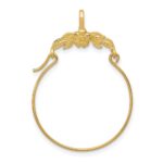 14k Polished Floral Charm Holder Pendant