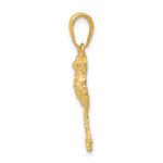 14k Solid Polished Open-Backed Frog Pendant - Image 2