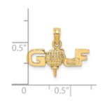 14K Solid Polished GOLF Charm - Image 3