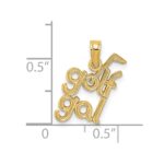 14K Solid Polished GOLF GAL Charm - Image 3