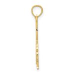 14k Solid Polished Gymnast Pendant - Image 2