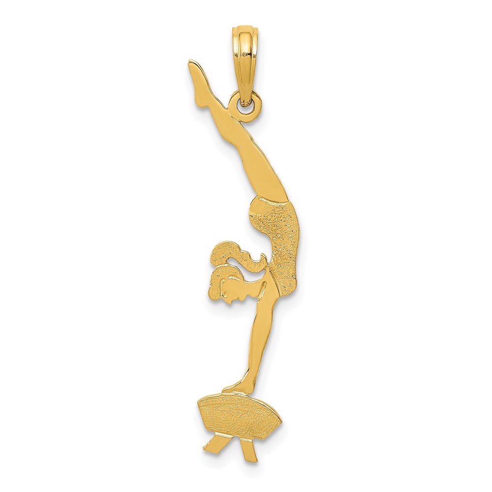 D1450.jpg 14k Solid Polished Gymnast Pendant - Image 1