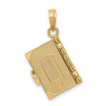 14K 3-D Bible with Lord's Prayer and Moveable Pages Pendant - Image 3