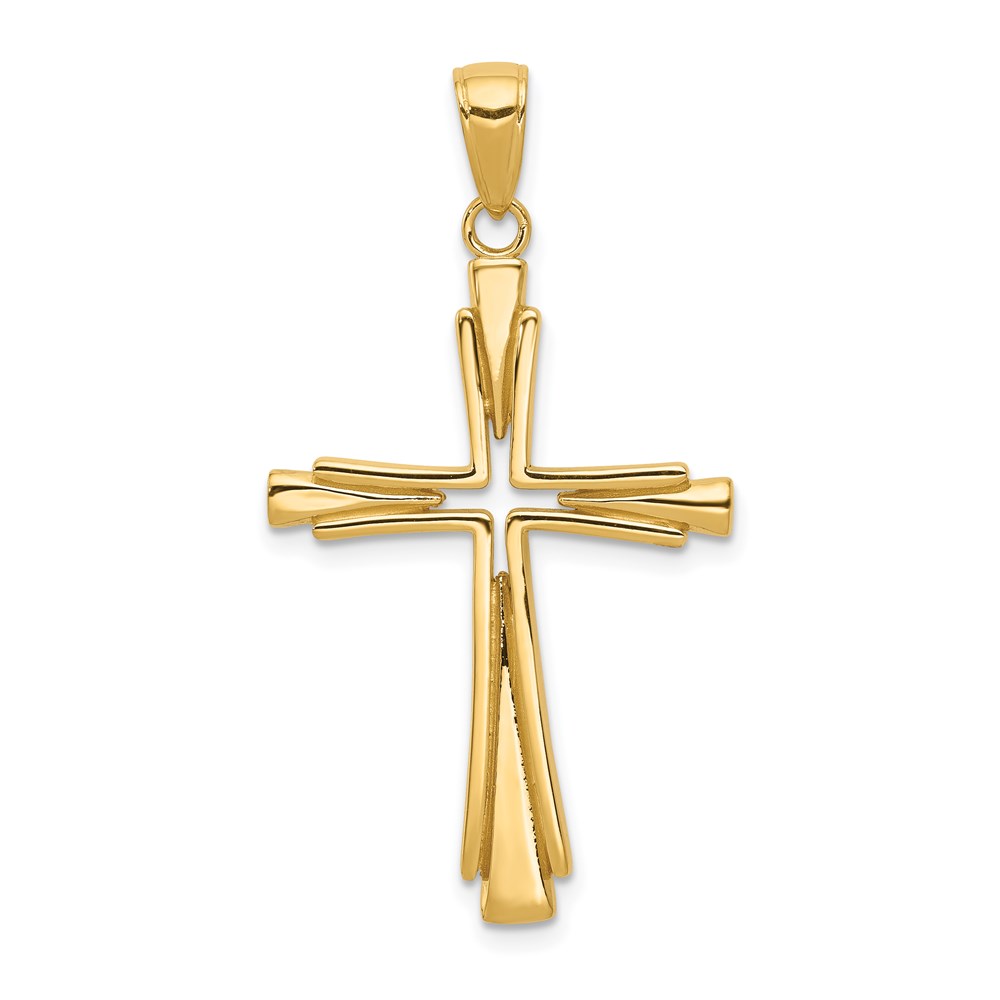 D1541.jpg 14k Polished Solid Cross Pendant - Image 1