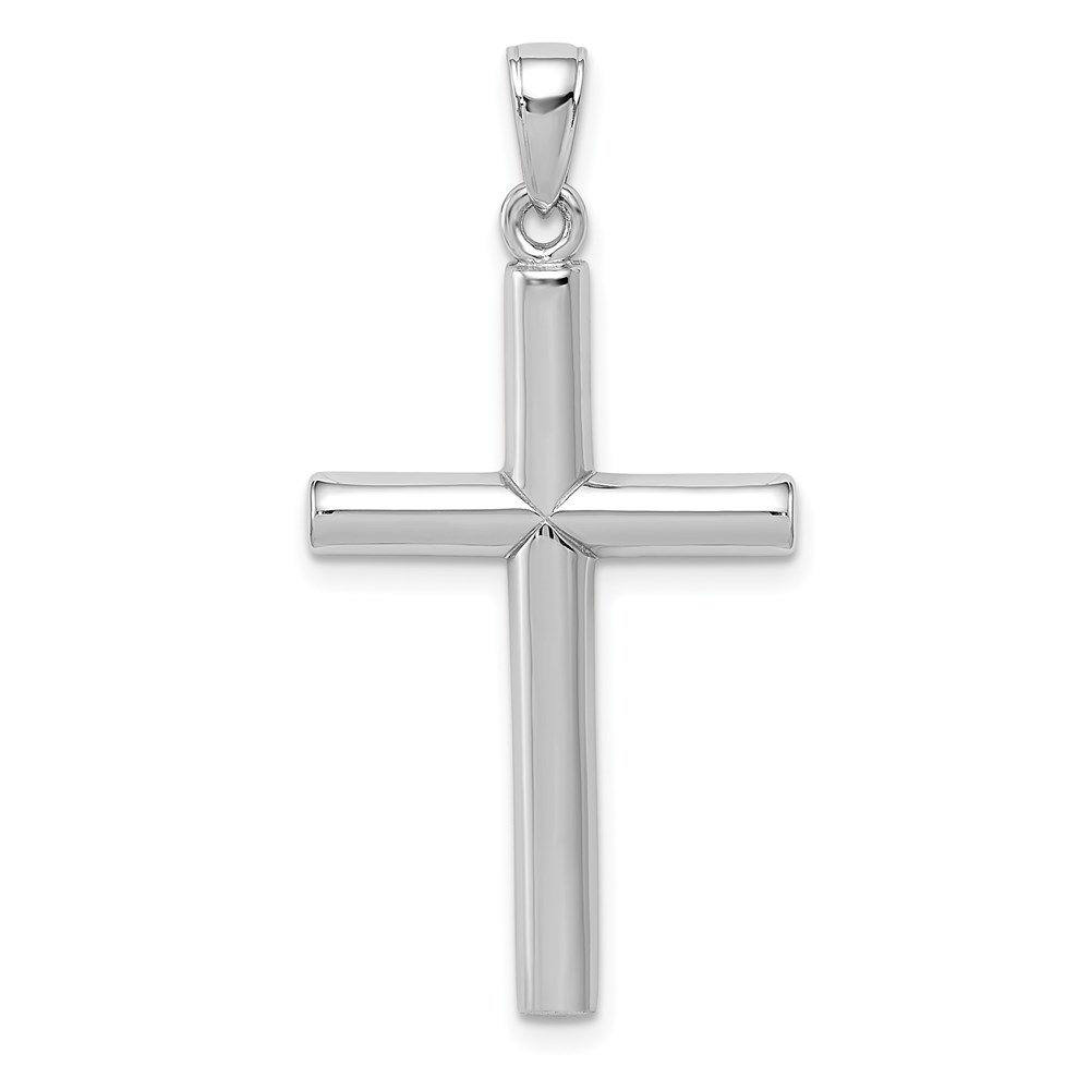 D1544W.jpg 14k White Gold Polished Cross Pendant - Image 1