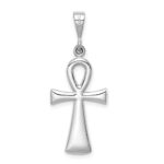 14k White Gold Ankh Cross Pendant - Image 3