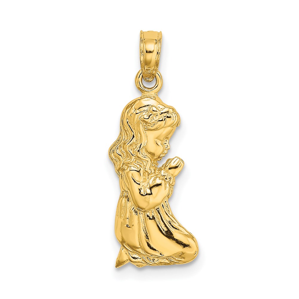 D1721.jpg 14k Praying Girl Charm - Image 1