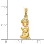 14k Praying Boy Charm - Image 4