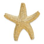 14k Large Textured Starfish Omega Slide