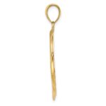 14K Polished Open Dangling Heart Pendant - Image 2