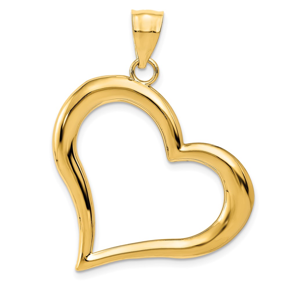 D2891.jpg 14K Polished Open Dangling Heart Pendant - Image 1