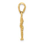 14k 3-D Cactus Pendant - Image 2