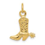 14k 3-D Cowboy Boot with Spur Pendant - Image 3