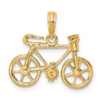 14k 3-D Bicycle with Moveable Pedals and Wheels Charm