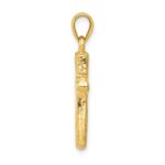 14k and White Rhodium Cross Pendant - Image 2