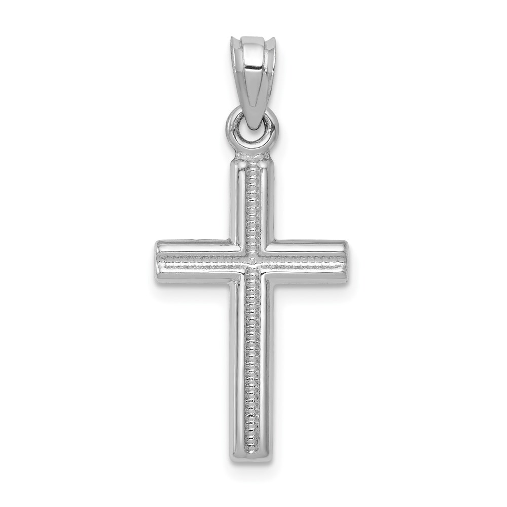 D3192.jpg 14k White Gold Cross Pendant - Image 1