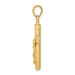 14K Hollow Crucifix Reversible to Cross Pendant - Image 2