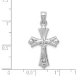14K White Gold Crucifix Reversible to Cross Pendant - Image 3