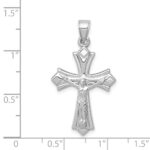 14K White Gold Crucifix Reversible to Cross Pendant - Image 3
