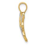 14K and White Rhodium Butterfly Charm - Image 2