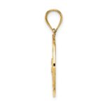 14K Fancy Filigree and Diamond Cut Charm - Image 2