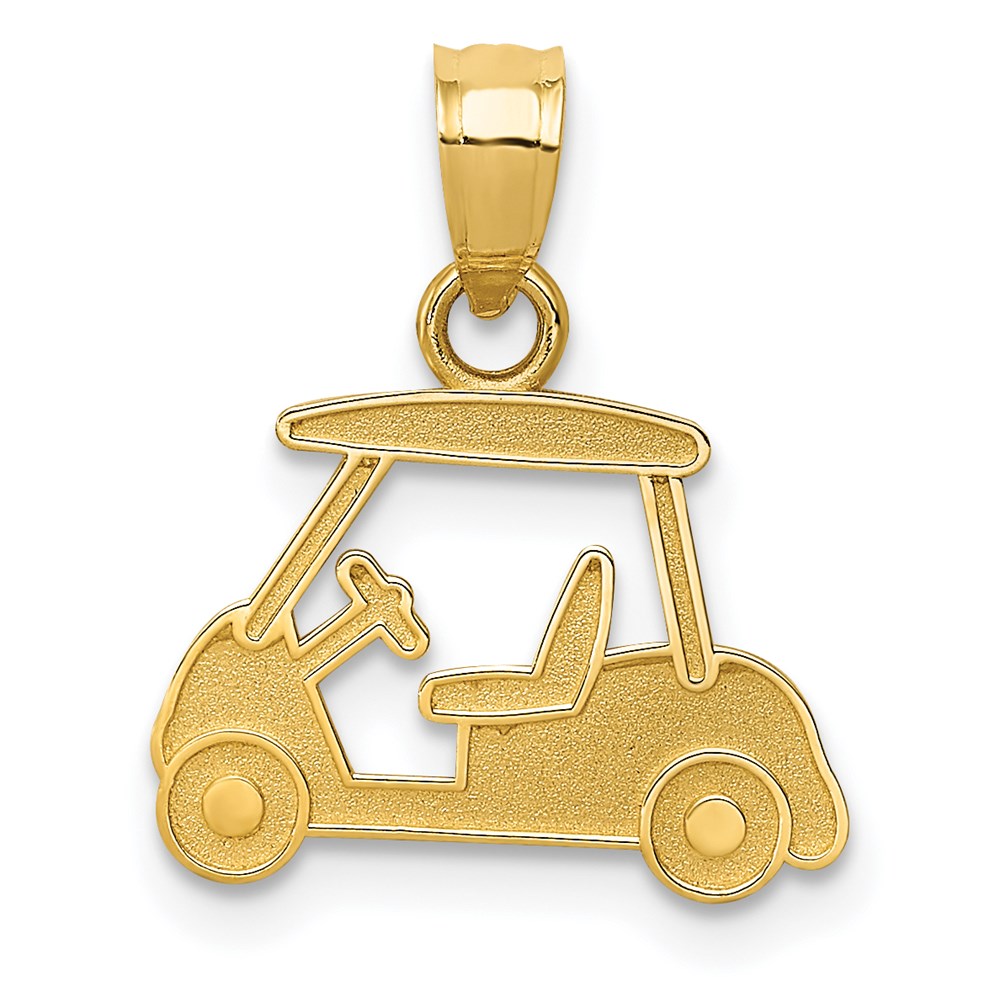 D3359.jpg 14k Golf Cart Charm - Image 1