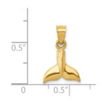 14K 3-D Whale Tail Pendant - Image 3