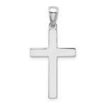 14k White Gold Cross Pendant - Image 3