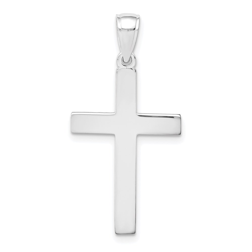 D3495W.jpg 14k White Gold Cross Pendant - Image 1