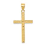 14K Diamond-cut Latin Cross Pendant