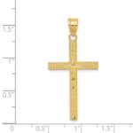 14K Diamond-cut Latin Cross Pendant - Image 3