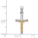 14k Two-tone Hollow Crucifix Charm - Image 3