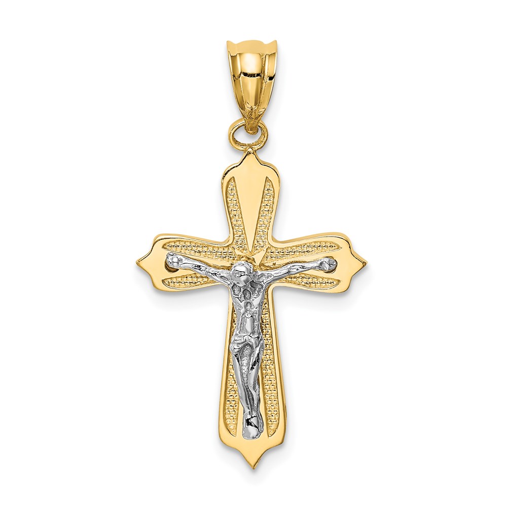D3658.jpg 14K Two-tone Crucifix Pendant - Image 1