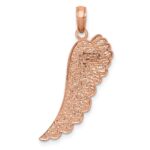 14K Rose Gold Angel Wing Pendant - Image 3