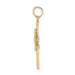 14k Praying Girl Cross Charm - Image 2