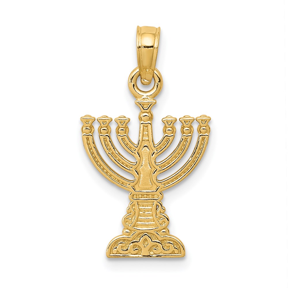 D3800.jpg 14k Menorah Pendant - Image 1