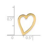 14K Polished Floating Heart Chain Slide - Image 4