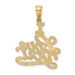 14K Textured I LOVE YOU Script Charm - Image 4