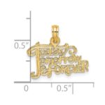 14K TODAY TOMORROW AND FOREVER Charm - Image 3