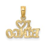 14K Polished/Textured I HEART BINGO Charm - Image 4