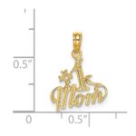 14K Polished #1 MOM Pendant - Image 4