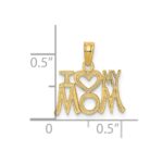 14K I HEART MY MOM Charm - Image 3