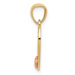 14k Two-tone BIG SISTER Heart Pendant - Image 2