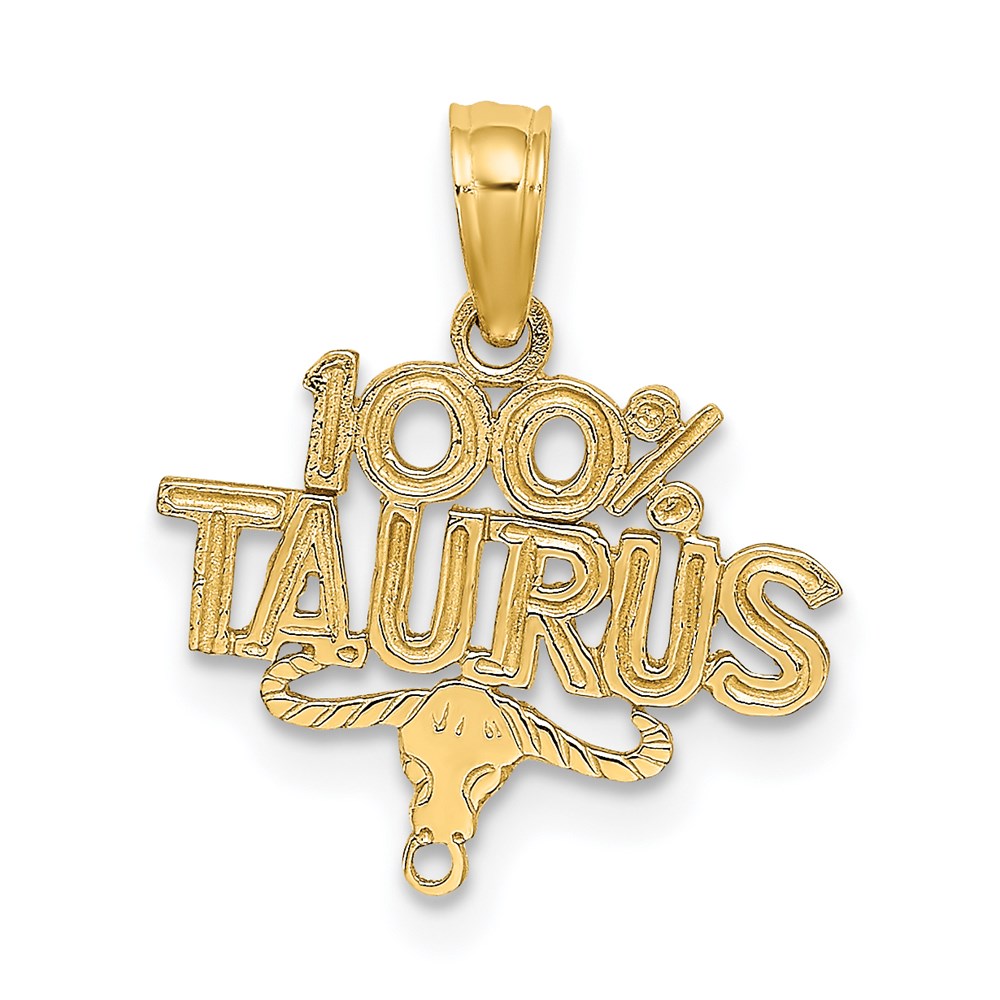 D4055.jpg 14K 100% TAURUS Zodiac Charm - Image 1