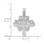 14k White Gold 100% SCORPIO Zodiac Charm - Image 2