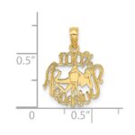 14K 100% AQUARIUS Zodiac Charm - Image 3